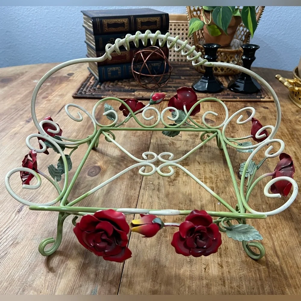 Red Roses Iron Plate Holder